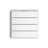 KNX-Taster RGB EDIZIO.liv SNAPFIX® Temperaturfüh.o.LED 4×Taste 1-Tbed.ws