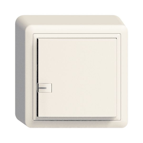 Poussoir AP ZEP 1c/1t ON-OFF avec LED EDIZIOdue blanc