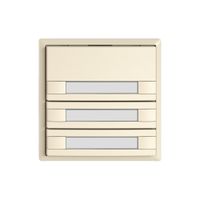 Poussoir KNX RGB EDIZIO.liv SNAPFIX® capteur temp.s.LED étiqu.3× comm.2T cr