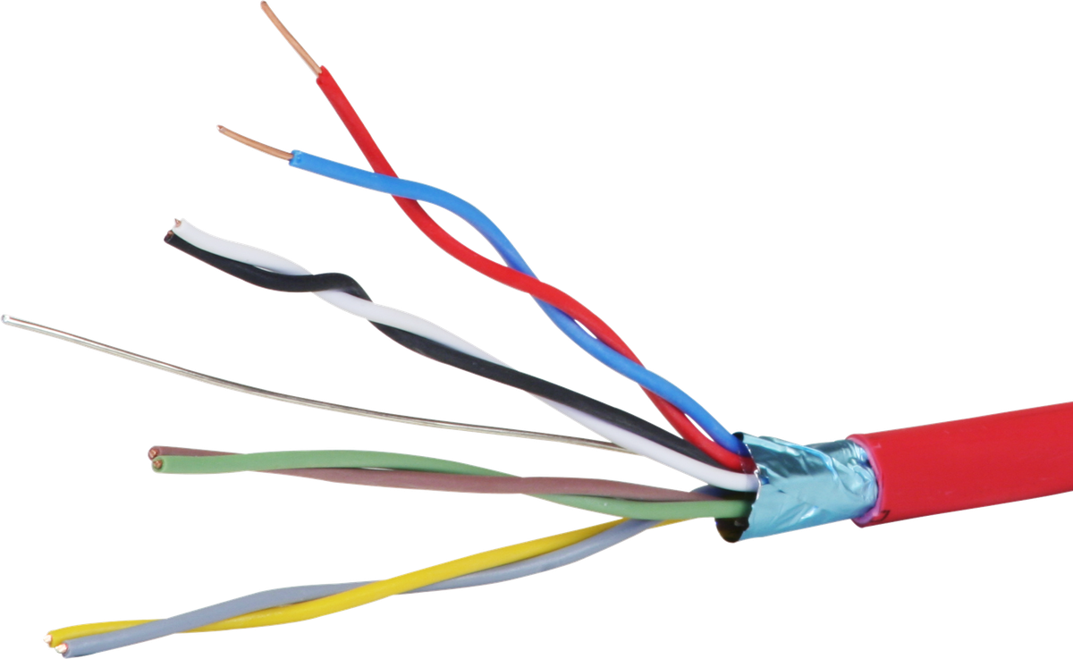 Brandmeldekabel FE180 E30-E90 4×2×0.8+1×0.8 rot