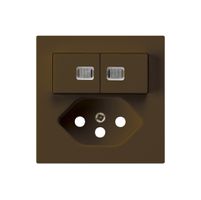 Frontset kallysto 60×60 braun mit Kinderschutz und 2 Linsen S1/T13