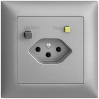 UP-Steckdose EDIZIOdue T13 FI 30mA FMI, silver