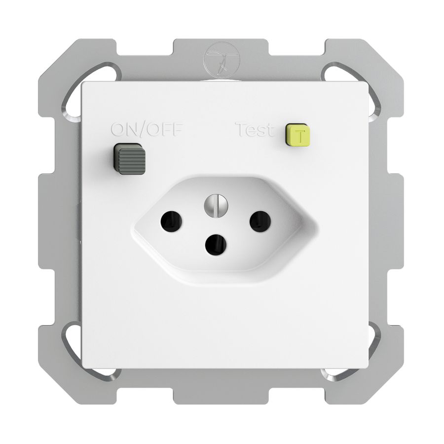 Prise ENC EDIZIOdue T13 FI 30mA FM, blanc