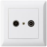 UP-Antennendose kallysto.line R/TV 19dB Durchgangsdose weiss