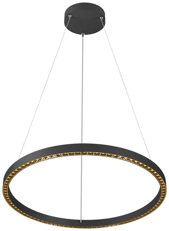 LED-Pendelleuchte SLV ONE CUBE 54W 4000lm 930 DALI direkt Ø805 schwarz