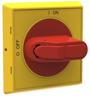 Maniglia ABB per OT16-125F rosso/giallo IP65 chiudibile/fermo porta