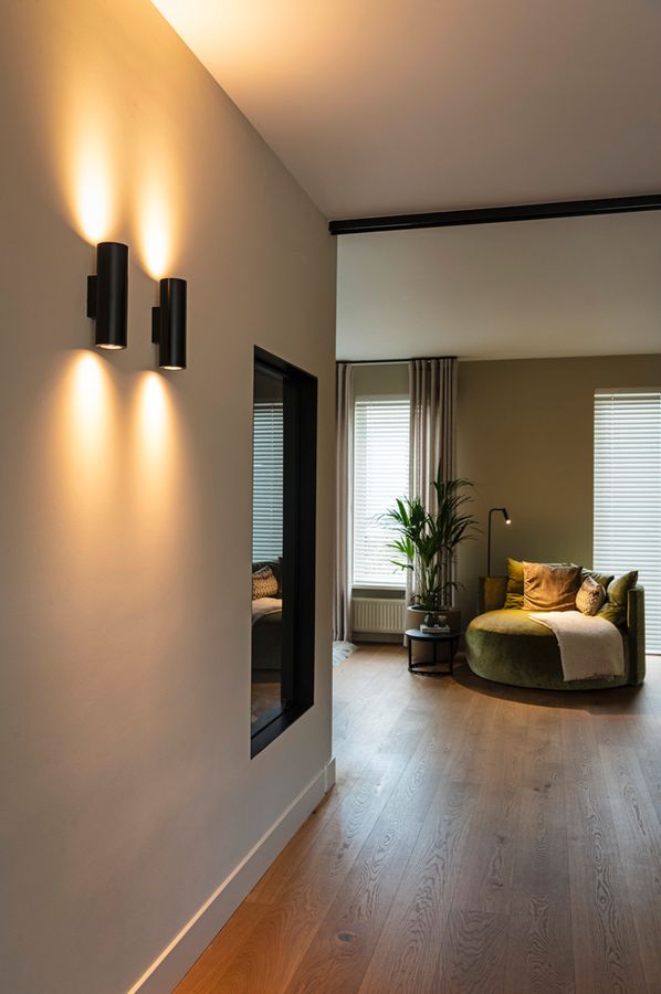 Applique SLV ASTO TUBE GU10 2×10W Ø70×200mm nero