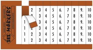 Bezeichnungskarte SES 1…33 weiss/schwarz