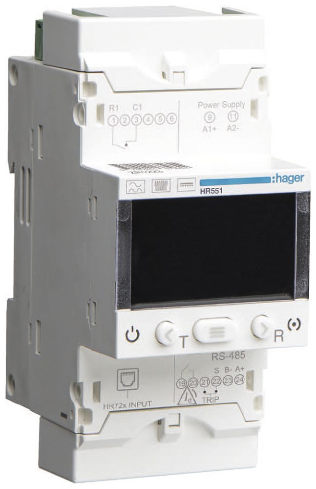 Differenzstromwächter Hager HR551 30…3000mA 0…10s Typ B