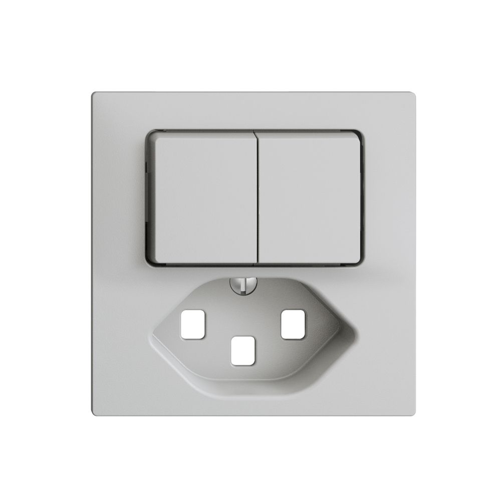 Frontset 60×60mm EDIZIOdue hellgrau T23 für Kleinkombi