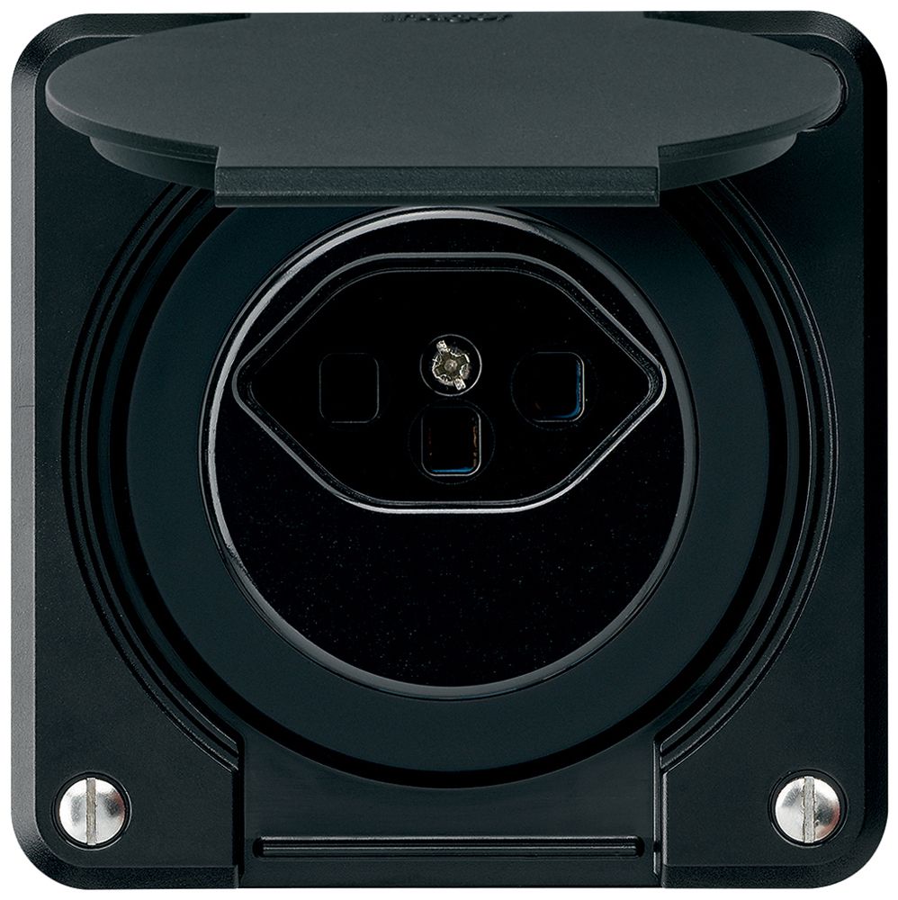 UP-Steckdose robusto Typ 23 schwarz für Kombination