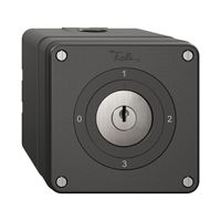 NAPU-Drehschalter NEVO, 5/1L, mit Schloss&2 Schlüsseln, KS, 0-1-2-3, schwarz