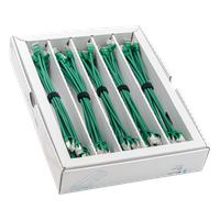 SLIM Patchkabel: 25cm, grün, 50-Pack Cat.6A, U/FTP, LSOH, Klinke unbrechbar