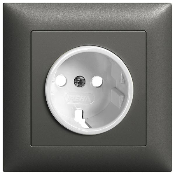 Frontset EDIZIOdue Schuko schwarz