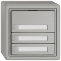 Poussoir KNX RGB AP EDIZIO.liv SNAPFIX® capteur temp.s.LED étiqu.3× comm.1T grc