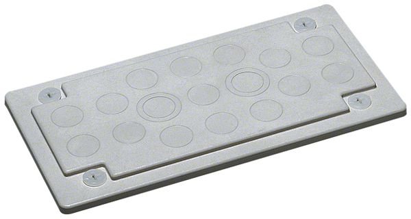 Plaque passe-câbles Hager Univers 235×15×15mm 17 ouvertures de prise de jonction