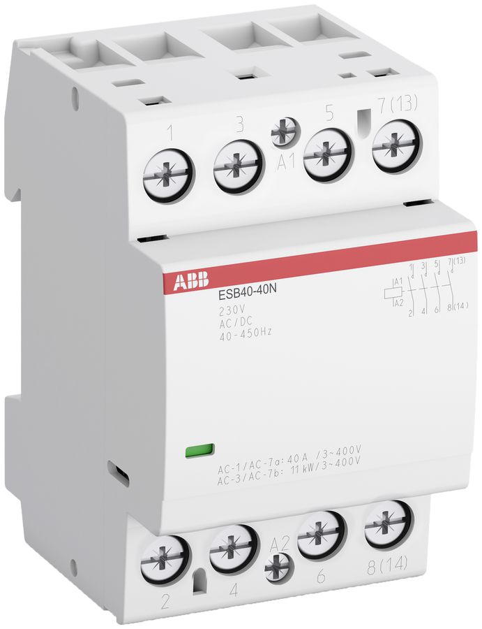 Contattore AMD ABB ESB40, 4Ch 40A AC-1, 240VAC/DC