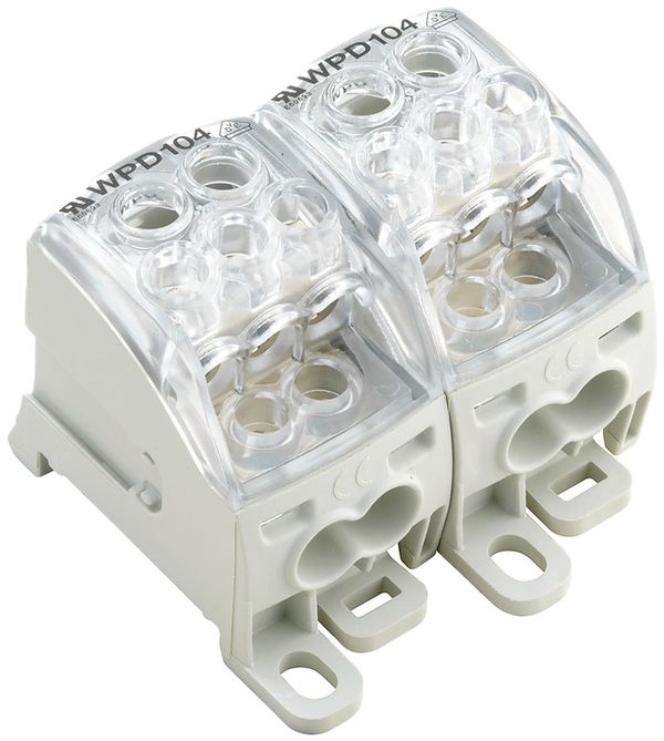 Bloc de distribution WM WPD 204 1P 164A 2×entr 10×sort 1.5…16mm² 1.5…25mm²