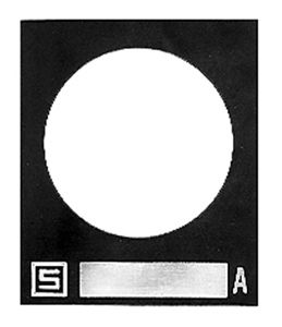 Plaquette indicatrice 24.5×29mm autocollante