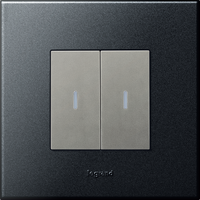 Contact à poussoir double ENC ARTEOR, magnésium