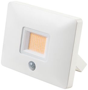 Projecteur LED SG Flom Maxi PIR 42W 5400lm 830 IP65 100° 201×161mm blanc