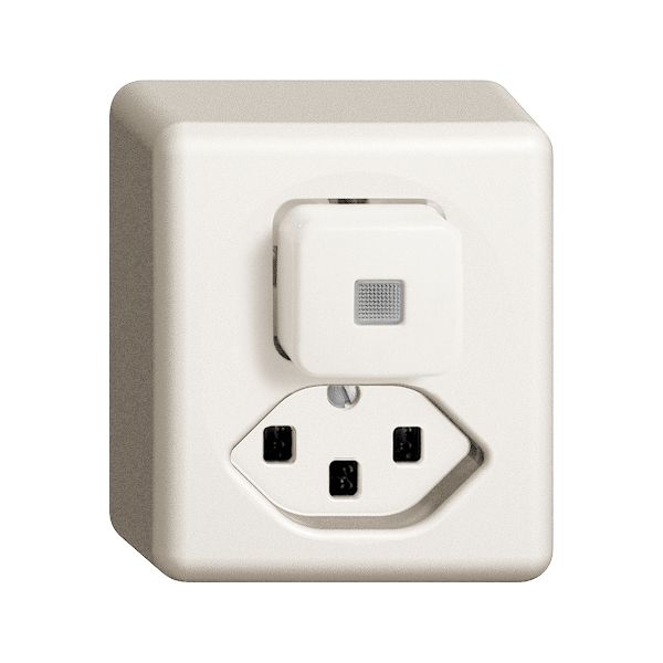 Comb. lum. AP 3/1L+T23 FH bianco, con lente, LED giallo