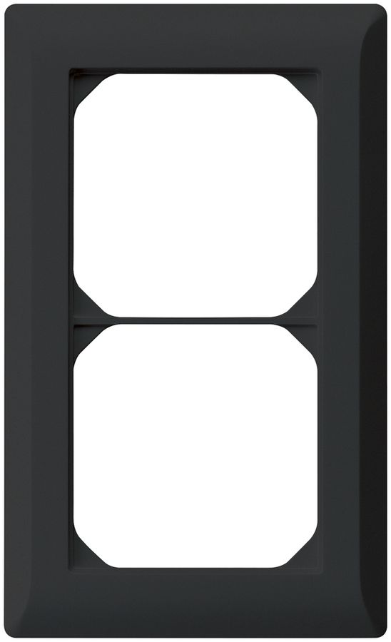 UP-Abdeckrahmen kallysto.line 2×1 schwarz 92×152mm