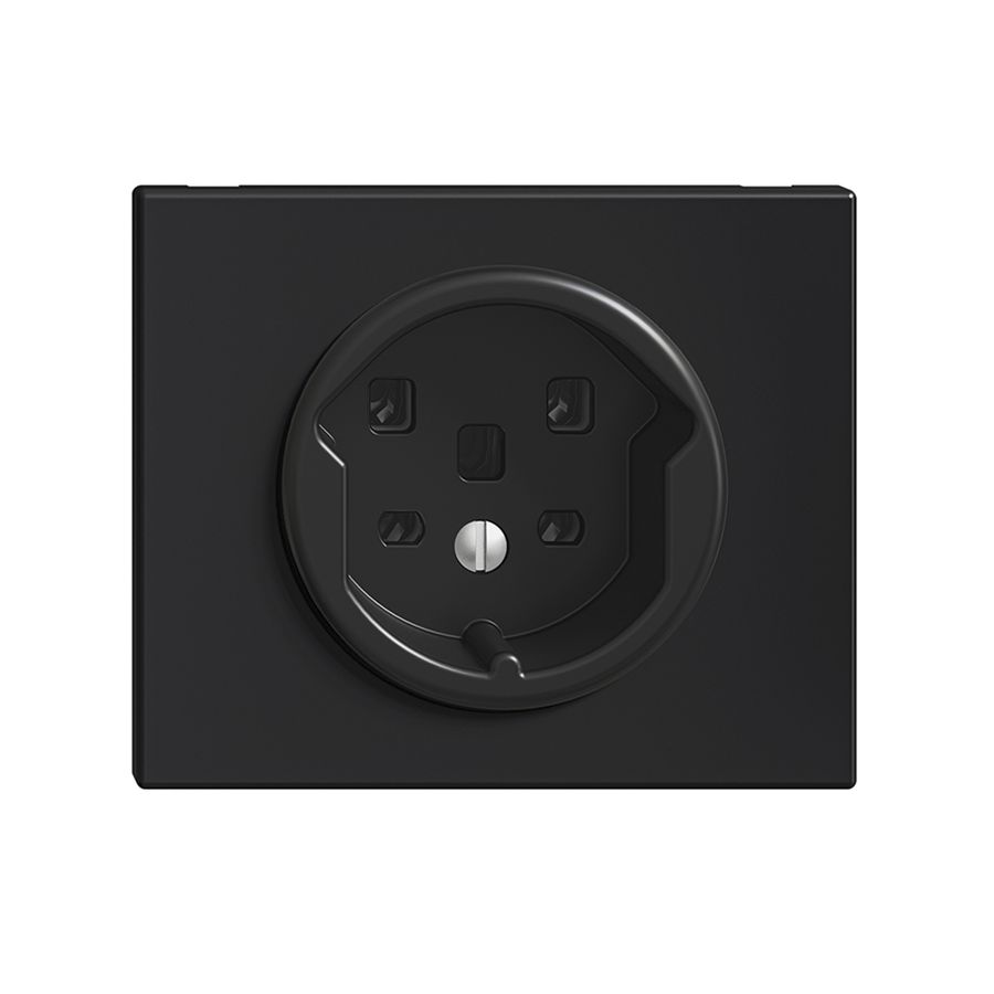 Prise INC FH T25 16A noir bornes à vis