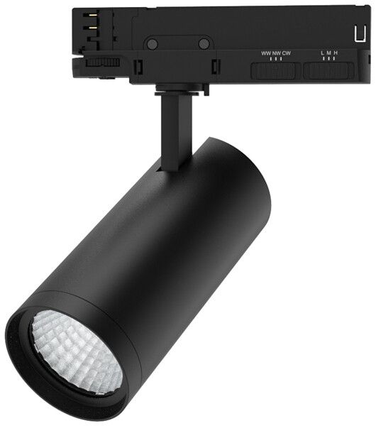 LED-Spot DOTLUX SLIMtrack-eco 31W 3380lm 3000…4000K DIM AD3PH Ø75×171mm schwarz