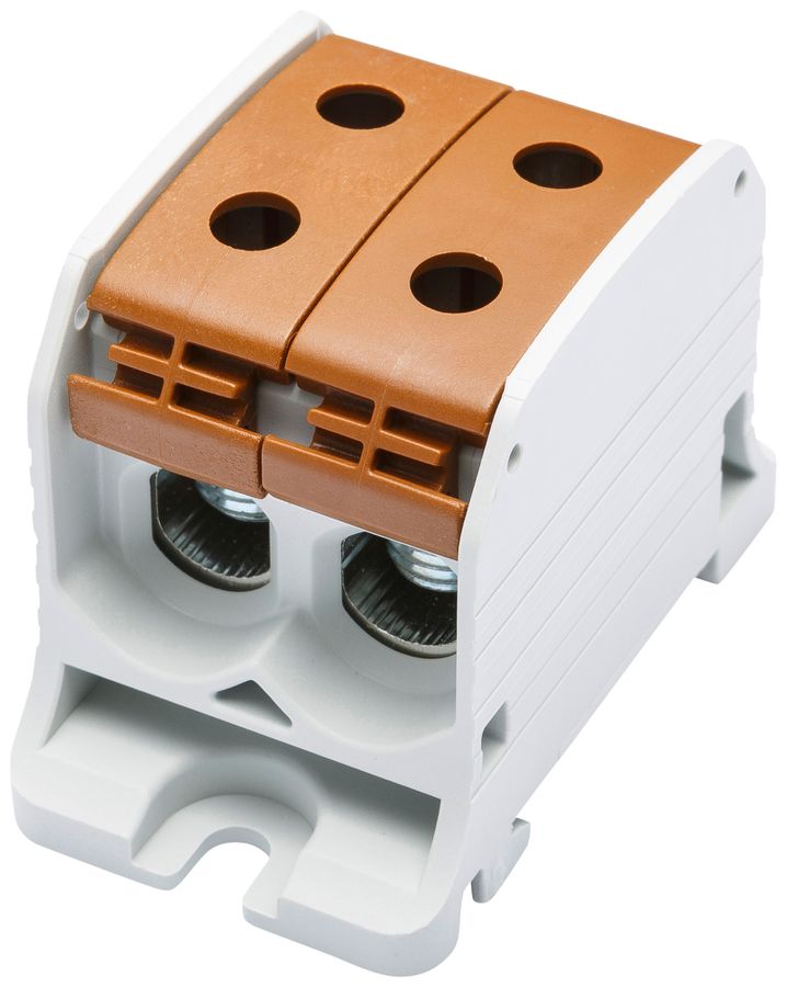 Bloc de distribution Bals RKA 50 1P 150A 2×entrée 2×sortie 4…50mm² brun