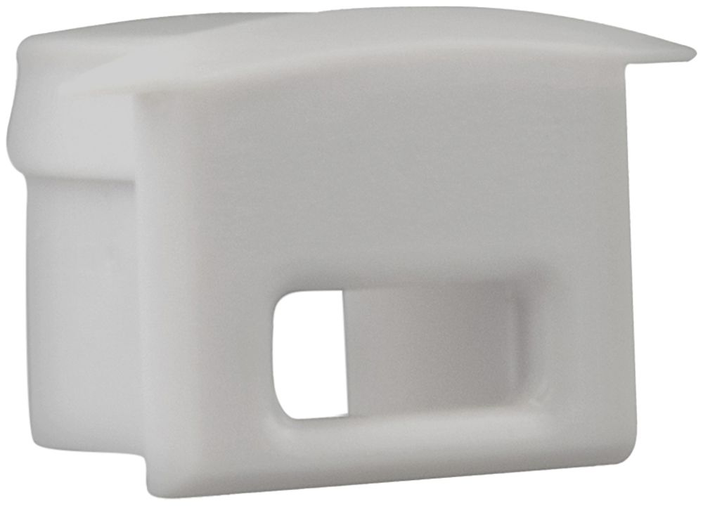 Endkappe DOTLUX PVC für Profil/Abdeckung 3B grau, mit Kabeldurchführung