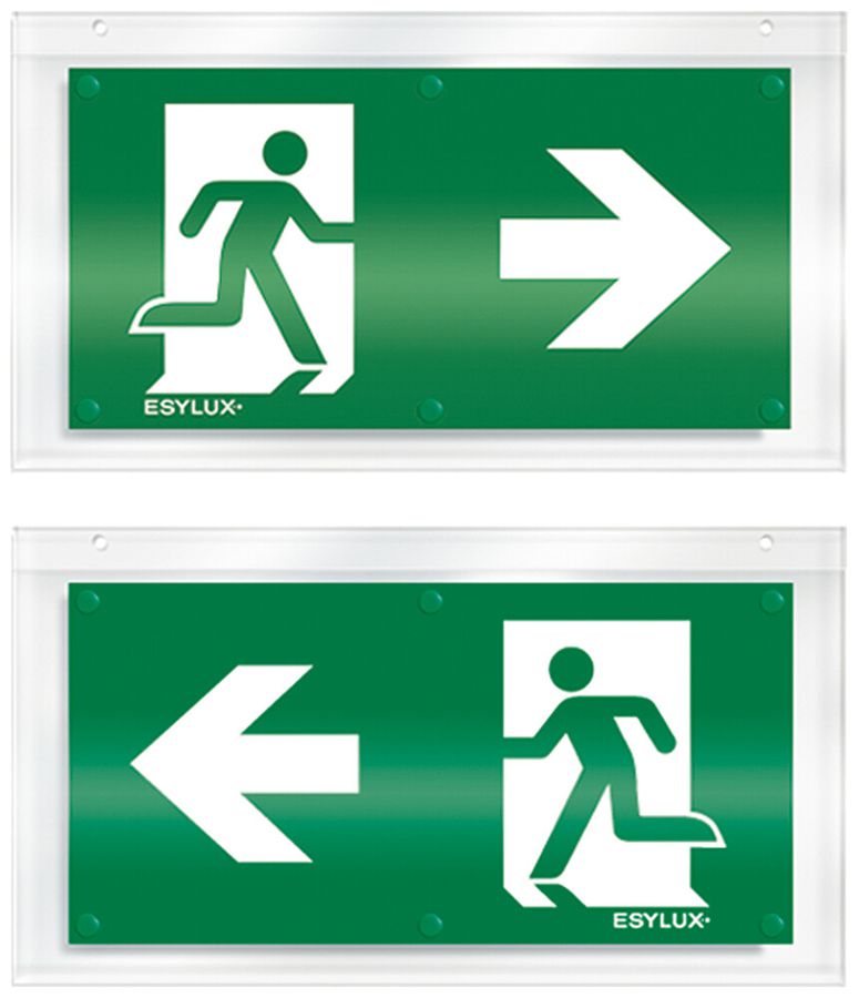 Pannello con pittogramma ESYLUX per SLX bilaterale freccia destra/sinistra
