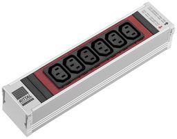 Stromverteiler Rittal DK 7856.082 250mm 6×C13 230V 16A rot