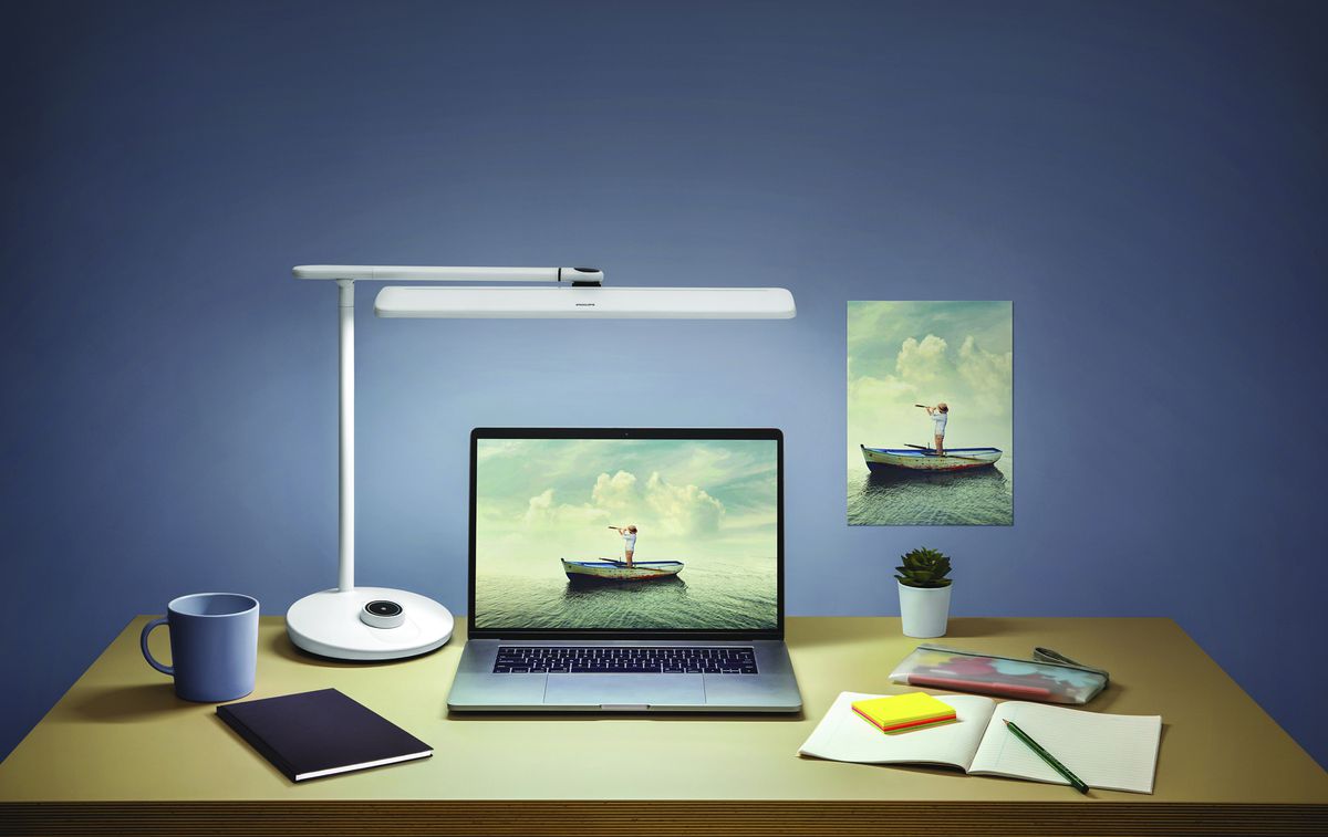 LED-Tischleuchte Philips VDTMate 14W 600lm 2700…6500K DIM weiss