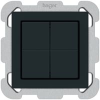 Funktaster Friends of Hue KAL, 4×, 77×77mm, schwarz