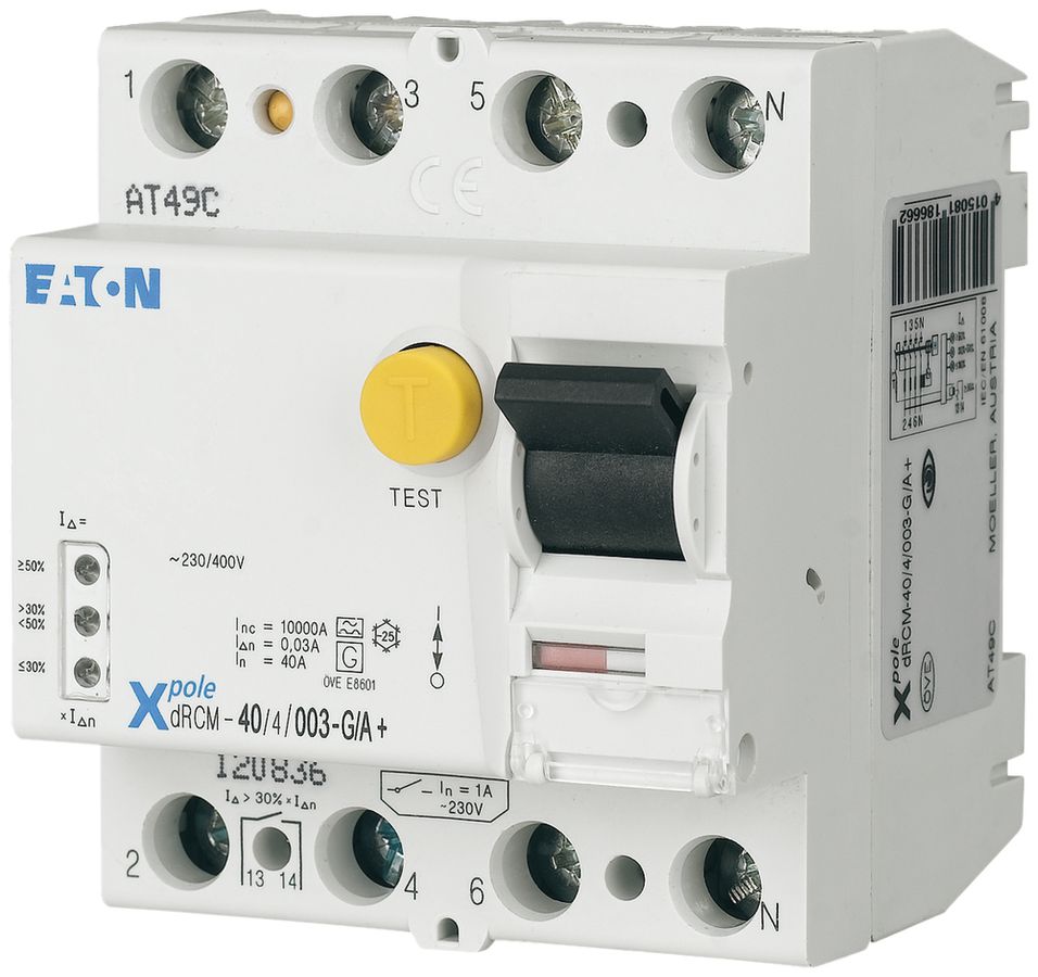 Interruttore differenziale Eaton dRCM 4P 40A 300mA tipo U+