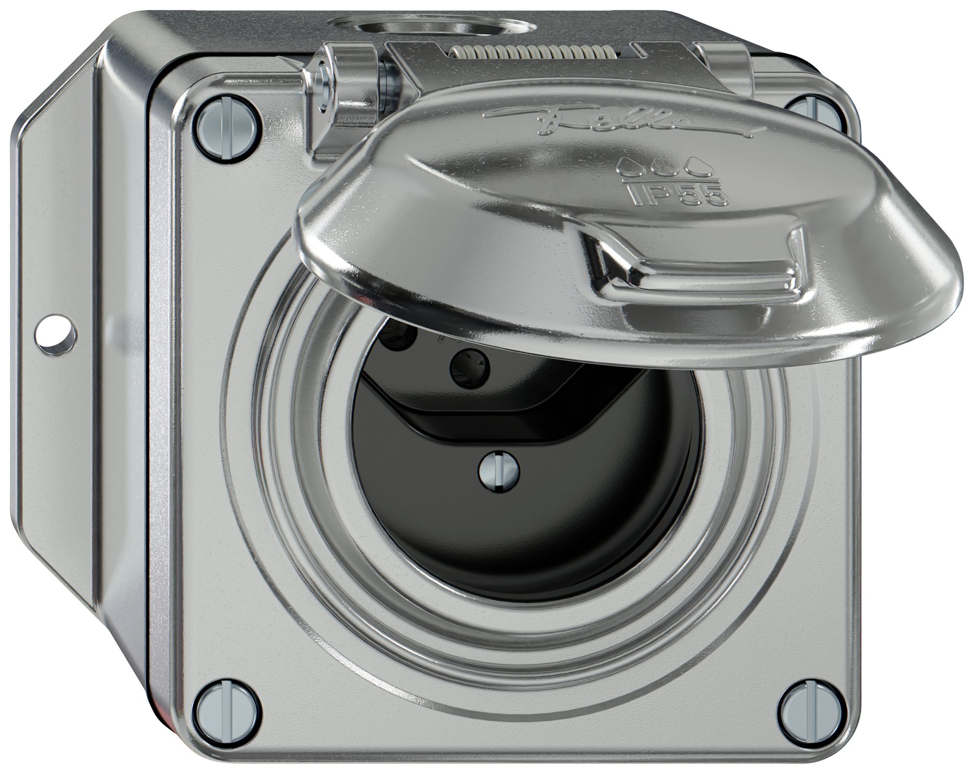 Presa AP ELEMENT SNAPFIX® 1×tipo 13 10A 250V con coperchio IP55 all