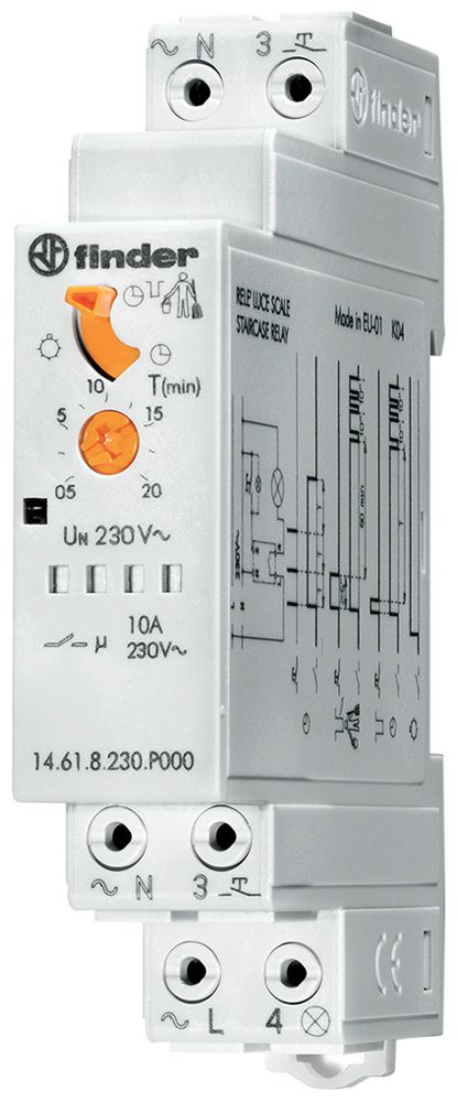 Timer luce scala AMD FINDER 14.61 3000W 0.5…20min 230V 1NO 1UM