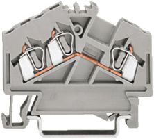 Morsetto di passaggio cablaggio front. WAGO 2.5mm² grigio