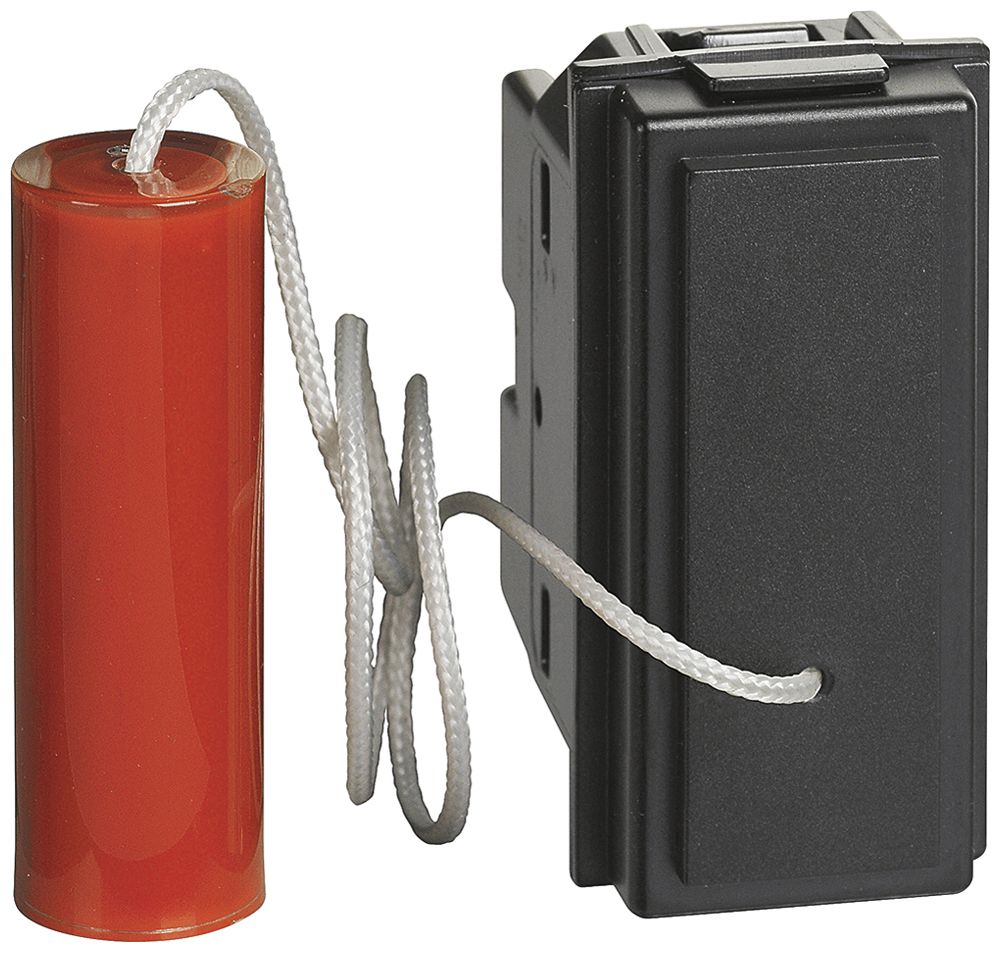 Zugtaster Living Now AR 1 Modul schwarz 10A