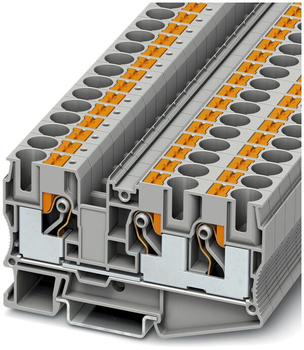 Borne 0.5…16mm² gris connexion Push-in PT 10-TWIN