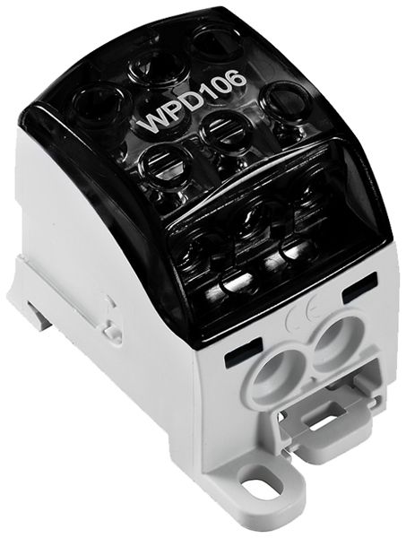 Bloc de distribution WM WPD 106 1P 215A 1×entr 5×sort 1.5…25mm² 1.5…70mm²