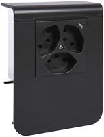 Geräteträger Hager für SL20080 schwarz 3×T13 1×S