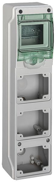 Scatola AP SE Kaedra 98×392mm 4UM+3 aperture