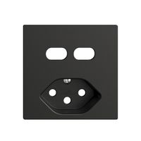 Montageset Feller EDIZIOdue für Steckdose USB 2×Typ C + Typ 13 schwarz