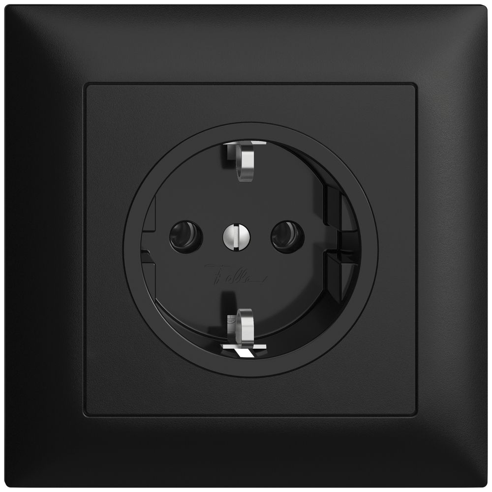 UP-SCHUKO-Steckdose EDIZIOdue FMI, 16A, 250VAC, L+N+PE schwarz