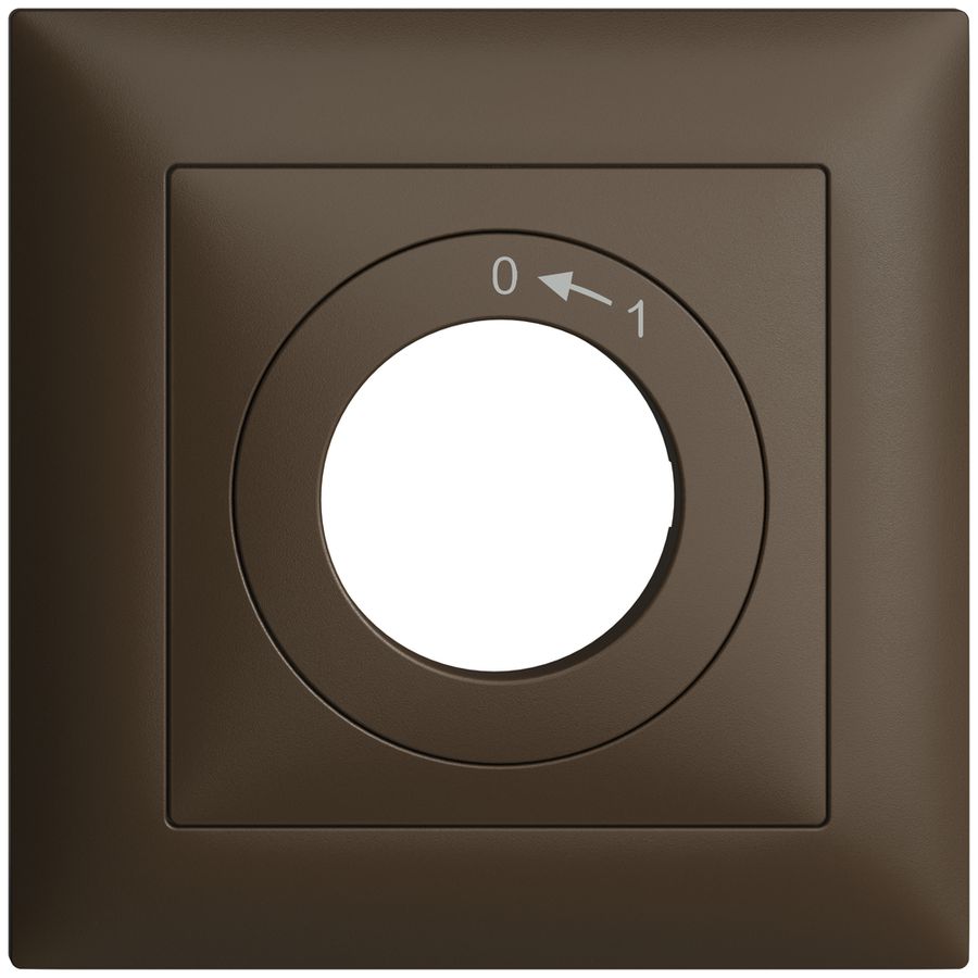 Frontset EDIZIOdue 0<-1 coffee 88×88mm für Schwenktaster
