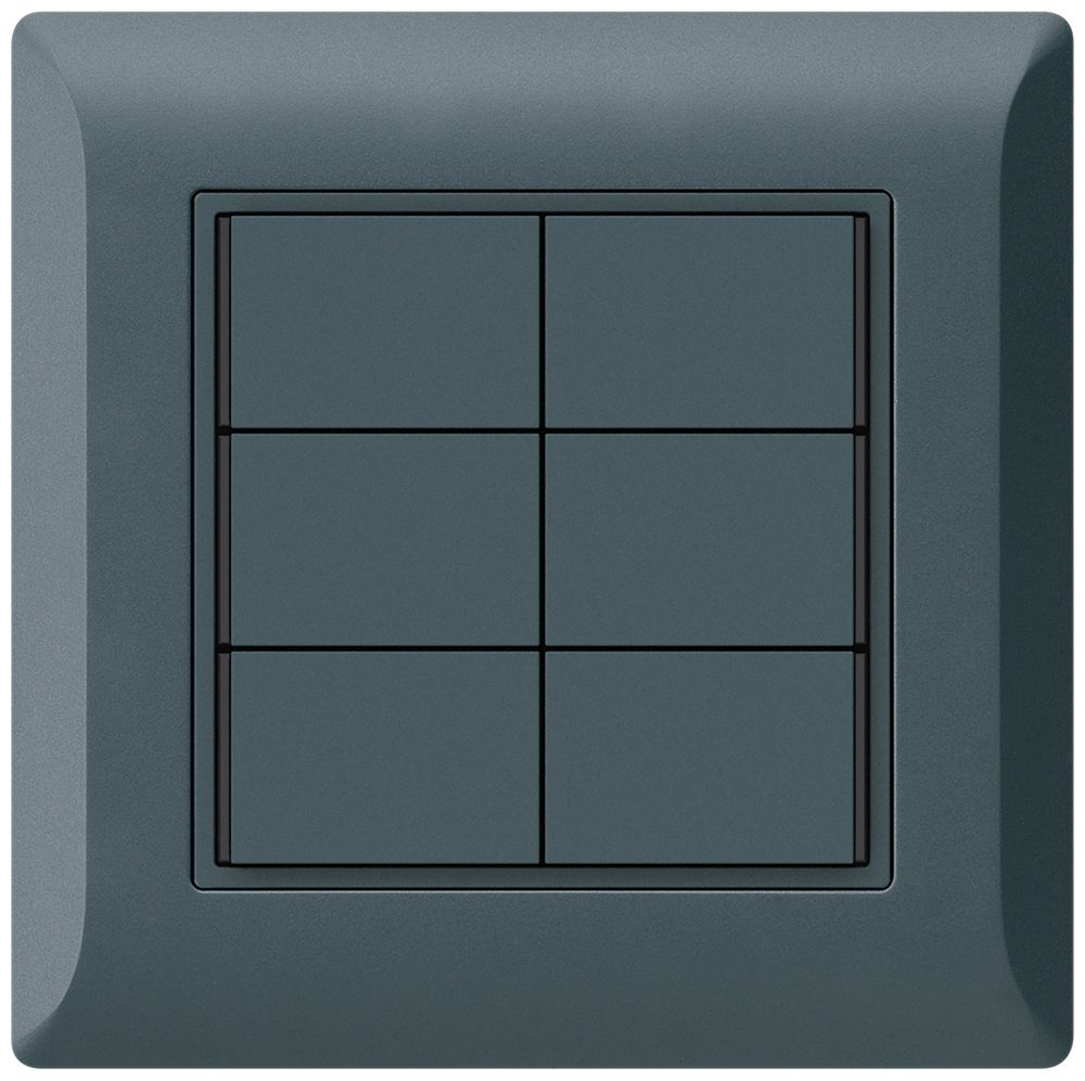 Poussoir KNX ENC KLI 6×touches 6×points actionnables LED anthracite