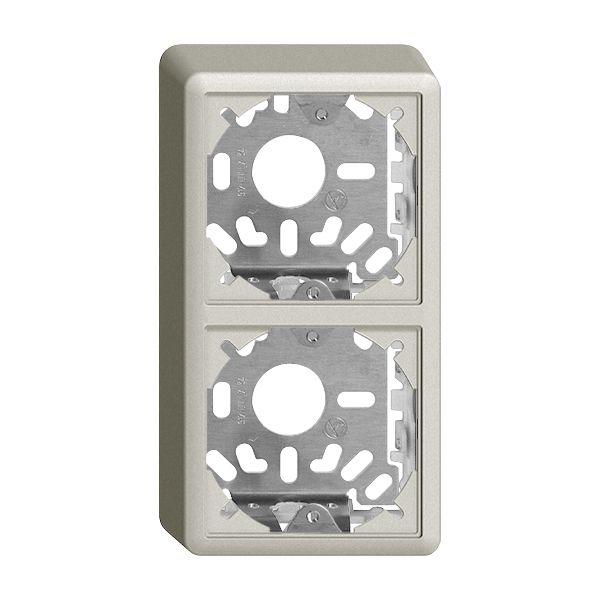 Kappe mit Grundplatte 2×39mm hellgrau für Kombination FX Universal