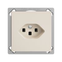 Prise INC EDIZIOdue T23 16A crema, avec bornes enf.